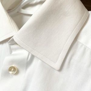 ETON Contemporary Fit Mens Long Sleeve Dress Shirt, French Cuffs Size 15 White